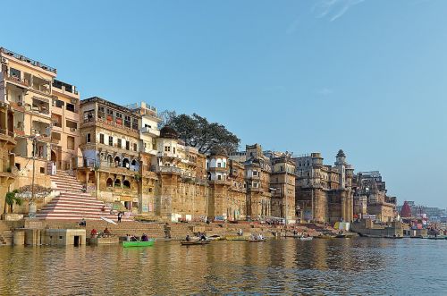 Indija, Varanasi, Ghat, Architektūra, Vandenys, Kelionė, Miestas, Senas, Fasadas