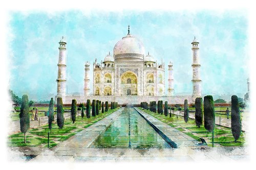 Indija,  Taj Mahal,  Mauzoliejus,  Turizmas,  Istorija,  Kultūra,  Lankytini Objektai,  Kelionė,  Marmuro,  Paminklas,  Vaizdingas,  Paveldas,  Skaitmeninės Tapybos,  Skaitmeninis Manipuliavimo,  Nemokama Iliustracijos