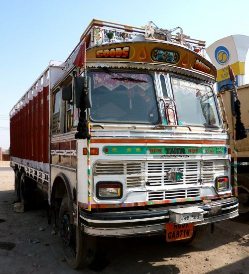 Indija, Sunkvežimis, Transporto Priemonė, Transportas, Komercinė Transporto Priemonė