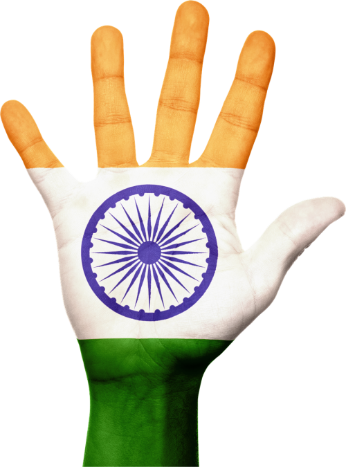 Indija, Vėliava, Ranka, Asian, Nacionalinis, Patriotinis, Patriotizmas, Pirštai