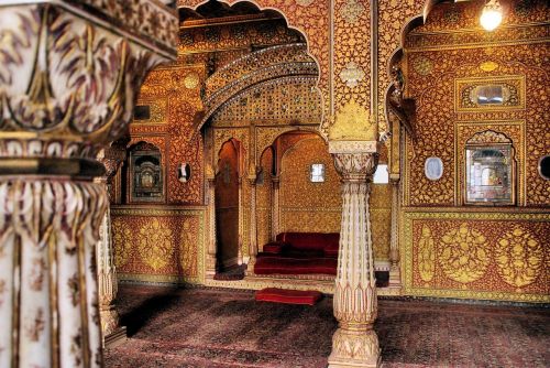 Indija, Rajasthan, Jaisalmer, Rūmai, Maharaja, Sostas