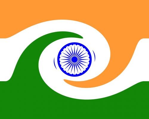 India Flag Twirl, Indijos Vėliava, Vėliava, Trijų Spalvų Vėliava, Čakra, Indija, Susuktos Vėliavos, Ripple Indijos Vėliava
