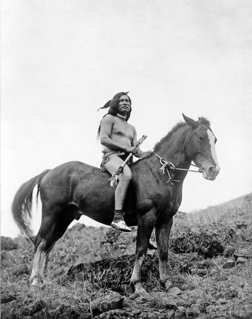 Indėnai, Karys, Reiter, Indėnas, Apache, Nez Perce, 1910, Juoda Ir Balta, Mokasinas