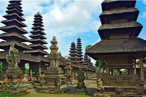 Indonezija, Bali, Pagoda, Mengwi, Taman Temple Ayun, Konstrukcijos, Kelis Stogus