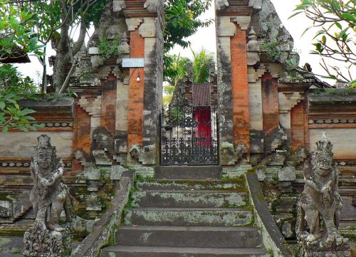Indonezija, Bali, Pagoda, Durys, Skulptūros, Statula, Religija, Architektūra