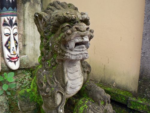 Indonezija, Bali, Pagoda, Skulptūros, Statulos, Globėjas, Drakonas, Religija, Architektūra