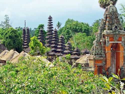 Indonezija, Bali, Šventykla, Mengwi, Kelis Stogus, Konstrukcijos, Taman Ayun, Architektūra, Religija