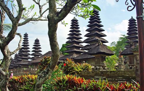 Indonezija, Bali, Taman Temple Ayun, Mengwi, Religija, Pagoda, Skulptūros, Malda