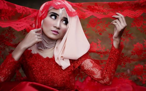 Indonesian, Raudona, Moterys, Spalvingas, Modelis, Nepilnametis