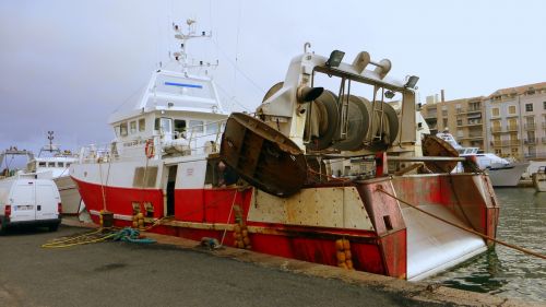 Industrija,  Transportas,  France,  Sète,  Jūra,  Laivas,  Valtis,  Uostas,  Prieplauka,  Jūrinis,  Žvejyba,  Neto,  Valčių Žvejyba,  Variklis,  Trolling,  Be Honoraro Mokesčio