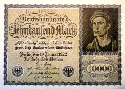 Infliacija, Pinigai, 1922, Imperijos Banknotas, Vokietija, Karo Sukeltas, Skurdas, Badas, Ekonomika, Atlyginimas, Finansai, Krizė, Valiuta, Nelaimė, Praradimas