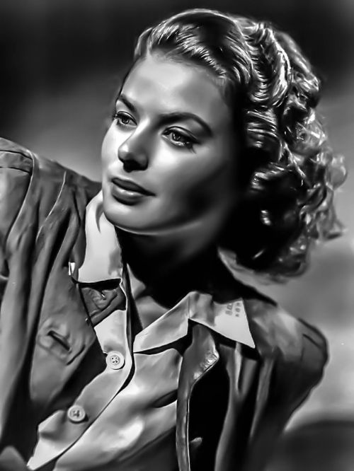 Ingrid Bergman-Female, Portretas, Holivudas, Aktorė