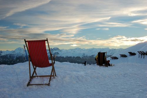 Innsbruck, Kalnai, Sniegas, Saulėlydis, Stovyklavietė, Nuotaika, Sniego Kraštovaizdis, Žiema, Dangus, Debesys, Žiemą