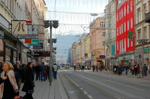 Innsbruck, Gatvės Laukas, Žmonės, Žmogus, Austria, Apsipirkimas