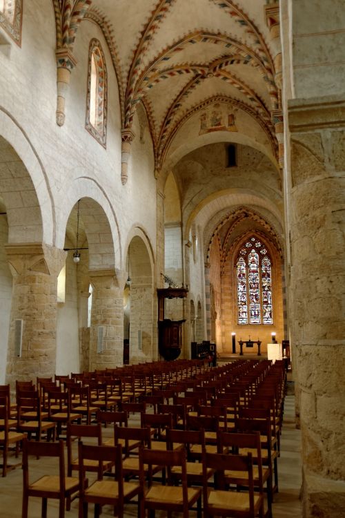 Viduje, Abatija, Romaimoutier, Šveicarija, Romanesque, Bažnyčia