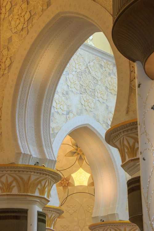 Viduje Sheikh Zayed Mečetė, Abu Dabis, Interjeras, Islamic, Architektūra, Religija, Dizainas, Stulpeliai