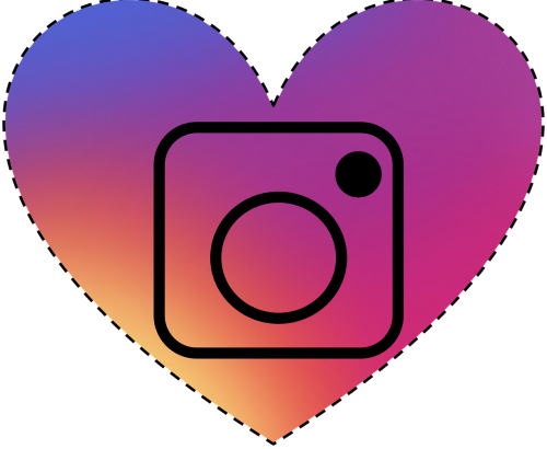 Instagram, Piktograma, Širdis, Nemokama Vektorinė Grafika