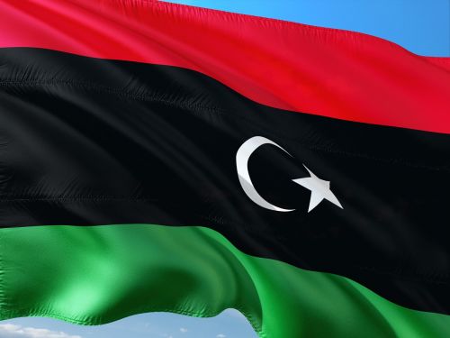Tarptautinis, Vėliava, Libya, Lybia, Šiaurės Afrika