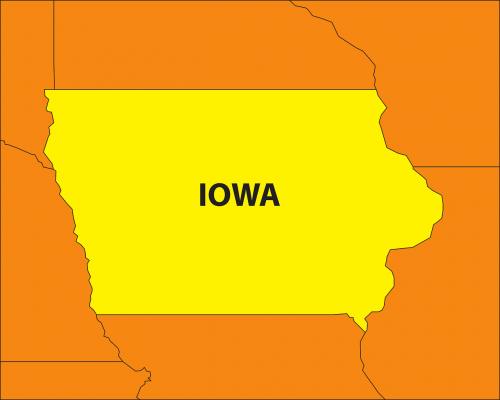 Iowa, Valstybė, Žemėlapis, Geografija, Usa, Jungtinės Valstijos, Mus, Kartografija, Sienos, Sienos, Amerikietis, Midwest, Nemokama Vektorinė Grafika