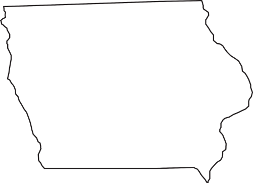 Iowa, Žemėlapis, Geografija, Valstybė, United, Valstijos, Amerikietis, Nemokama Vektorinė Grafika