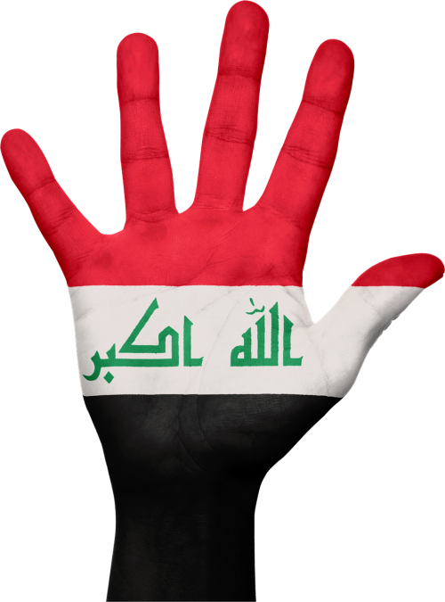 Iraq, Vėliava, Ranka, Simbolis, Nacionalinis, Ženklas, Patriotinis, Patriotizmas