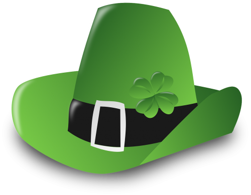 Airiškas, Skrybėlę, Galvos Apdangalai, Tradicinis, Keturių Lapų Dobilų, Trefoil, Šaukštas, Laimingas, Sėkmė, Žalias, Keltų, Nemokama Vektorinė Grafika
