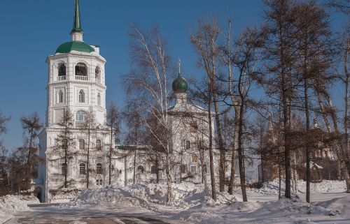 Irkutskas,  Bažnyčia,  Ortodoksas,  Žiemos Peizažas,  Be Honoraro Mokesčio