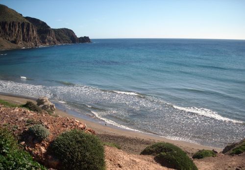 Isleta Del Moro, Ispanija, Viduržemio Jūros, Papludimys, Vanduo, Dangus, Jūra