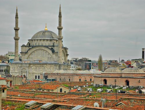 Istanbulas, Mečetė, Didysis Turas, Miesto Panorama, Turkija, Architektūra