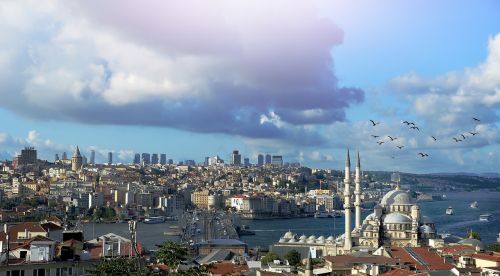 Istanbulas, Turkija, Galata, Turkija, Kraštovaizdis, Debesis, Bokštas