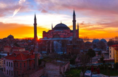 Istanbulas, Cami, Turkija, Kelionė, Saulėlydis, Gamtos Nuotraukos