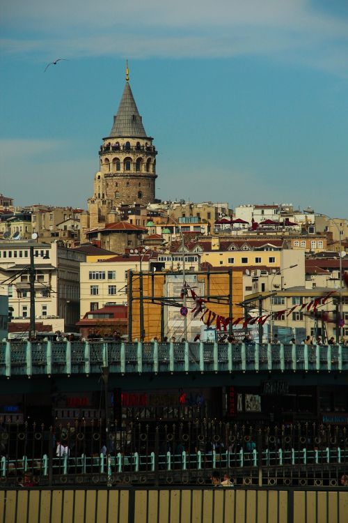Istanbulas, Turkija, Galata Bokštas, Tiltas