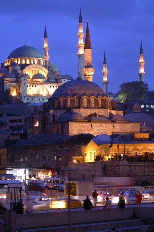 Istanbulas, Cami, Naktis, Minaretai, Eminönü