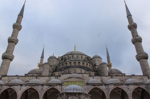 Istanbulas, Turkija, Mėlyna Mečetė, Mečetė, Paminklas, Architektūra, Dangus