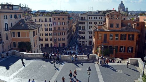 Italy, Roma, Žiūri Į Trevi Fontaną