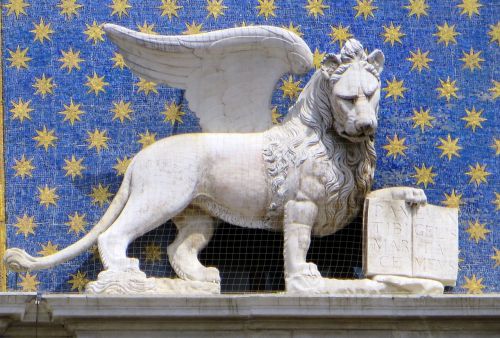Italy, Venecija, Saint-Marc, Statula, Liūtas, Emblema