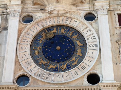 Italy, Venecija, Švento Ženklo Aikštė, Laikrodis, Horoskopas, Architektūra, Fasadai