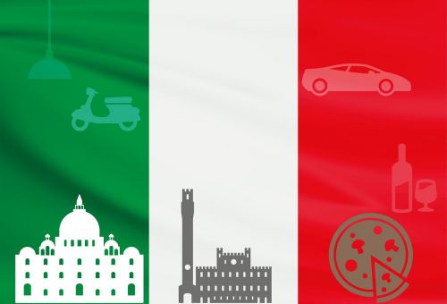 Italy, Vėliava, Reklama, Raudona, Balta, Žalias, Architektūra, Dizainas, Vynas, Pica