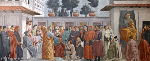 Italy, Florencija, Freska, Bažnyčia, Santa Maria Del Carmine, Teofilio Sūnaus Prisikėlimas