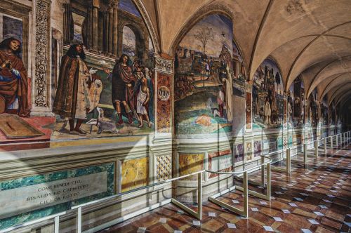 Italy, Toskana, Architektūra, Oliveto Maggiore Abatija Pakyla