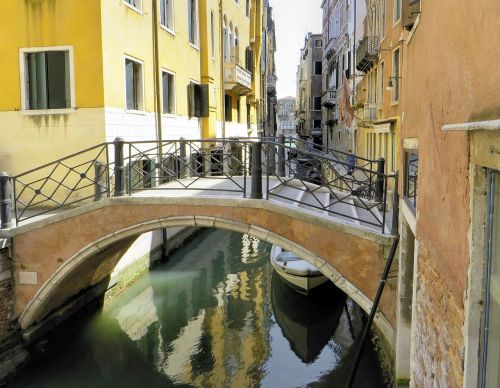 Italy, Venecija, Rio, Tiltas, Kanalas, Fasadai, Turizmas, Architektūra