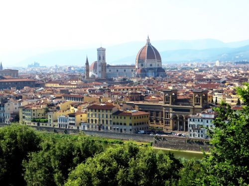 Italy, Florencijos Panorama, Stogai, Kupolas, Kraštovaizdis