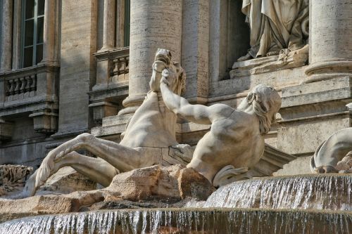 Italy, Roma, Trevi Fontanas, Vanduo, Skulptūra