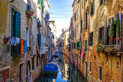 Italy, Venecija, Kanalas, Architektūra, Venetian