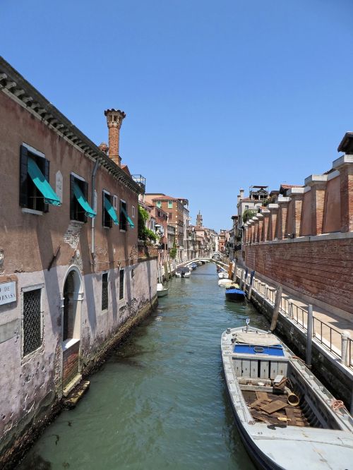 Italy, Venecija, Kanalas, Valtis, Fasadai, Prieplauka, Namai, Architektūra