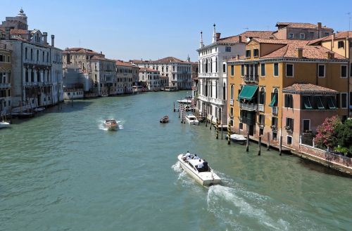 Italy, Venecija, Didysis Kanalas, Fasadai, Kanalas, Valtys, Dokai, Namai, Architektūra