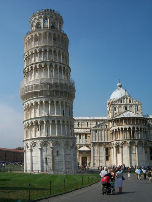 Italy, Pizos Atsilenkęs Bokštas, Pasviręs Bokštas, Bokštas, Turistų Atrakcijos, Orientyras, Pizos Bokštas, Pisa, Architektūra