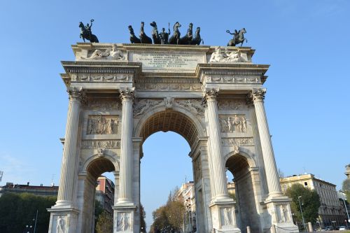 Italy, Milanas, Sempione Parkas, Triumfo Arka, Arka Taikos, Miesto, Napoleonas