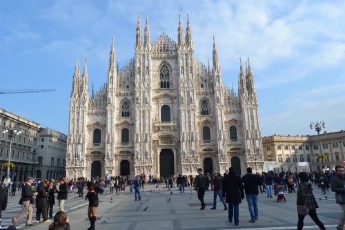Italy, Milanas, Milano Katedra, Gotika, Duomo, Katedra, Istorinis, Architektūra, Bažnyčia, Perspektyva, Fasadas, Istorija