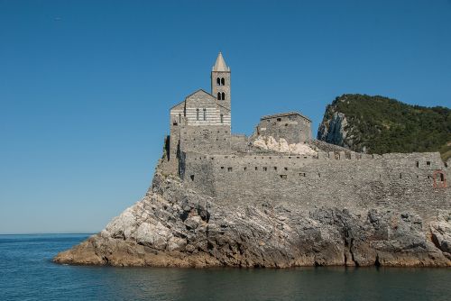 Italy, Portovenere, Bažnyčia, Siena, Uolos